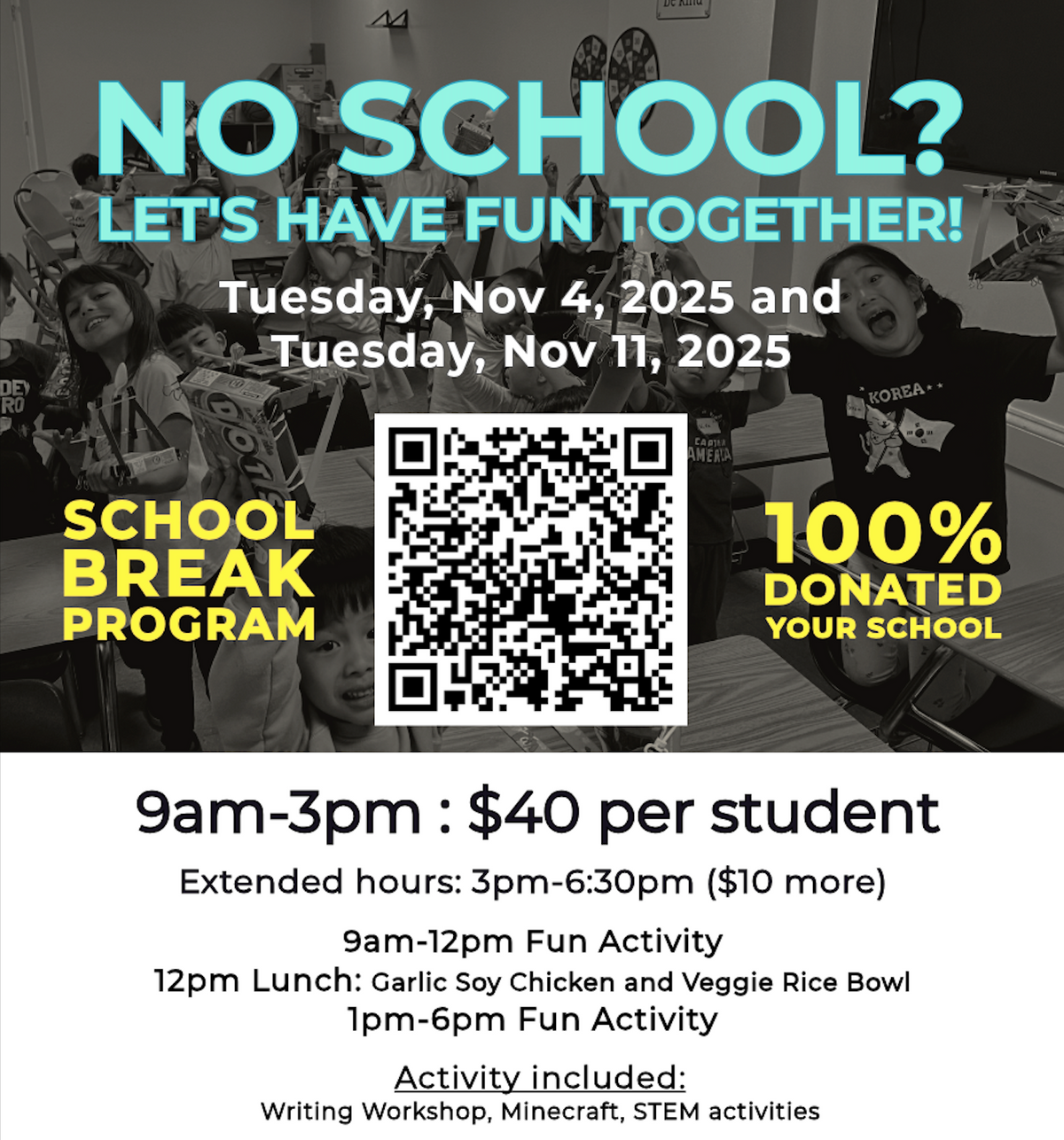 Special Programs: 11/4, 11/11
